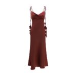 Self-Portrait Bordeaux Polyester Cocktail Dress