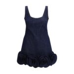 Self-Portrait Blue Cotton Casual Dress