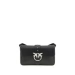 PINKO Black Leather Shoulder Bag