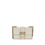 PINKO Beige Calf Leather Bos Taurus Shoulder Bag