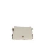 PINKO White Calf Leather Bos Taurus Shoulder Bag