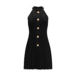 Balmain Black Viscose Cocktail Dress
