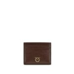 PINKO Bordeaux Calf Leather Bos Taurus Wallet