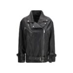 PINKO Black Lambskin Leather Jacket