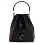 Jimmy Choo Black Bon Bon Leather Bucket
