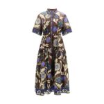 Alemais Brown Cotton Casual Dress
