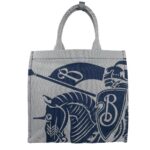 Burberry Navy EKD Canvas Tote Bag With Coin Pouch