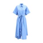 Ella Blue Cotton Casual Dress
