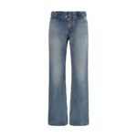 Alexander McQueen Blue Cotton Straight-Leg Jeans