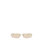 Balenciaga Beige Metal Sunglasses