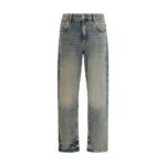 Represent Blue Cotton Straight-Leg Jeans