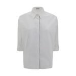 Brunello Cucinelli White Cotton Dress Shirt