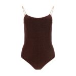 Oséree Brown Metal One-Piece Swimsuit