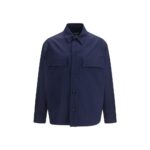 Balmain Blue Cotton Coat