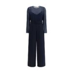 P.A.R.O.S.H. Blue Polyester Jumpsuit