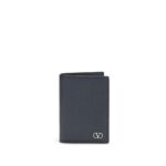Valentino Garavani Blue Calf Leather Bos Taurus Wallet