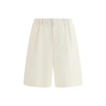 LAMINAR Beige Polyester Bermuda Shorts
