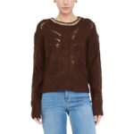 Liu Jo Brown Marabou Sweatshirt