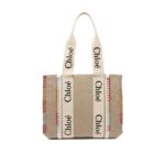 Chloé Beige Linen Tote Bag