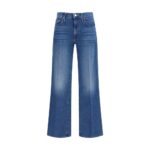 Mother Denim Blue Cotton Relaxed Fit Jeans