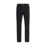 PT Torino Black Cotton Tapered Jeans