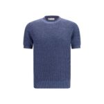 Brunello Cucinelli Blue Linen T-Shirt