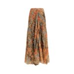 Etro Multicolor Silk Long Skirt