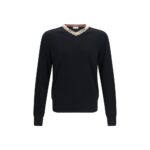 Burberry Black Wool Oves Aries Sweatshirt