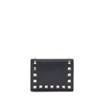Valentino Garavani Black Calf Leather Bos Taurus Wallet