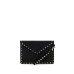 Valentino Garavani Black Calf Leather Bos Taurus Clutch Bag