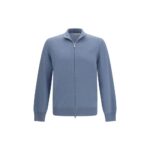 Brunello Cucinelli Blue Cashmere Cardigan