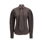 Brunello Cucinelli Brown Cotton Dress Shirt
