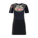 Marine Serre Black Cotton Casual Dress