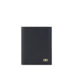 Ferragamo Black Calf Leather Bos Taurus Wallet