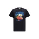 Ganni Black Cotton T-Shirt