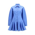 Ganni Blue Cotton Casual Dress