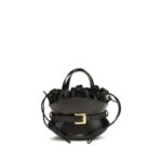 Balmain Black Calf Leather Bos Taurus Shoulder Bag