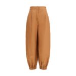 Fendi Brown Linen Casual Pants