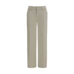 7FOR Beige Cotton Straight-Leg Jeans