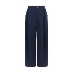 Brunello Cucinelli Blue Cotton Casual Pants