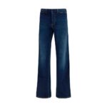 Gucci Blue Cotton Flared Jeans