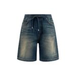Amiri Blue Cotton Bermuda Shorts
