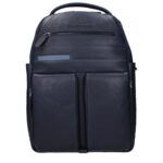 Piquadro Blue Leather Backpack
