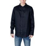 Armani Exchange Blue Linen Dress Shirt