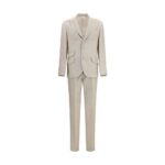 Brunello Cucinelli Beige Silk Two-Piece Suit