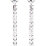 Alessandra Rich Silver Glass Earrings