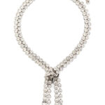 Alessandra Rich Silver Glass Necklace