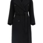 'S Max Mara Black Virgin Wool Coat