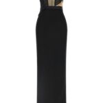 Nensi Dojaka Black Viscose Long Dress