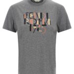 Fendi Gray Cotton T-Shirt